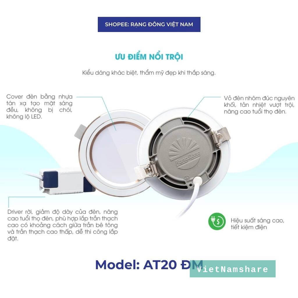 Đèn led chiếu sáng Rạng Đông : Âm trần - Panel - Bulb - pha led - đường led Phân Phối Bởi Thành Đạt Led